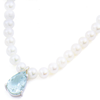Collana di perle con acquamarina