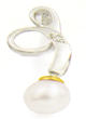 Pendente oro con perla e diamanti