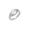 Anello con perla e diamanti